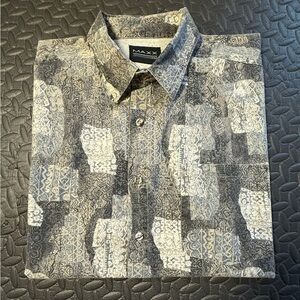 MAXX Men's Vintage Gray Hawaiian Short Sleeve Shirt Size XL